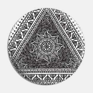 Triangle Henna Flower Pin