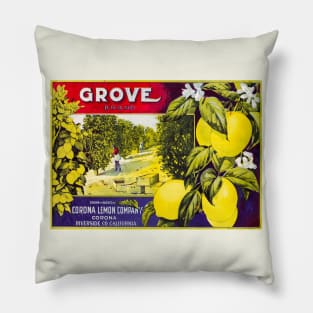 Grove Brand crate label, circa 1925 - 1930 Pillow