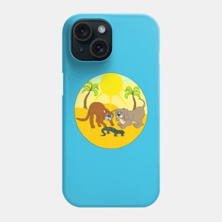 Animals in the desert Phone Case