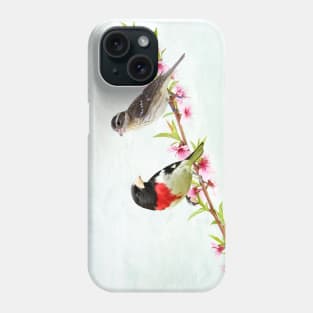 Rose Breasted Grosbeak Couple Phone Case