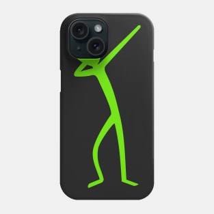 Dabbing Stick Figure - Green ALIEN Phone Case