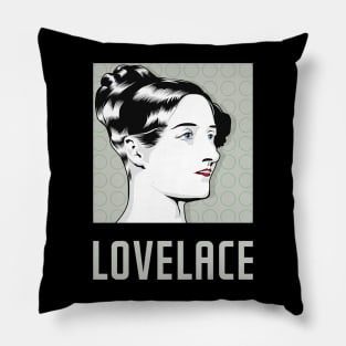 LOVELACE - "Queen of Science" Portrait of Ada Lovelace Pillow