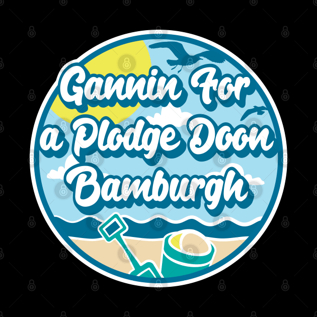 Gannin for a plodge doon Bamburgh - Going for a paddle in the sea at Bamburgh by RobiMerch