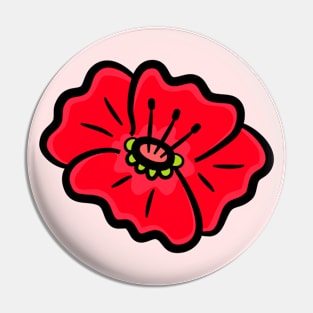 Flower Red Pin