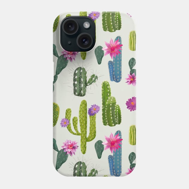 Cactus texture Phone Case by GreekTavern