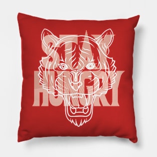 Stay Hungry Rose Whisper Retro Sneakers Pillow