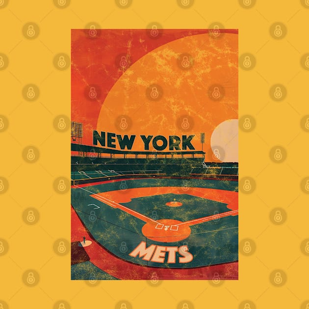 Midcentury New York Mets Stadium by Rad Love