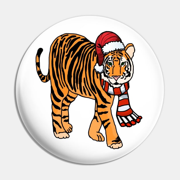 Christmas Santa Tiger Pin by imphavok