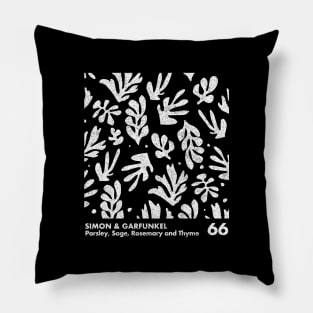 Simon & Garfunkel / Parsley, Sage, Rosemary and Thyme  / Minimalist Design Pillow