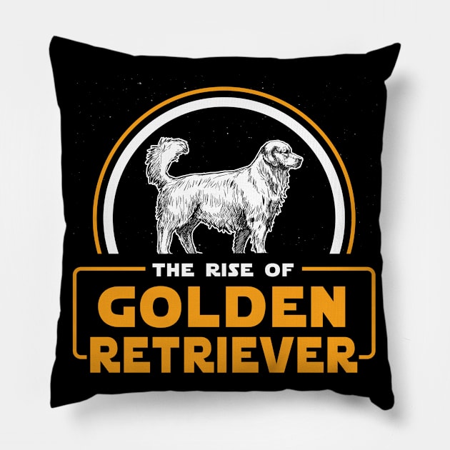 The Rise of Golden Retriever Pillow by stardogs01