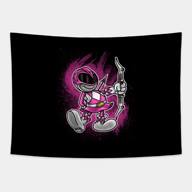 Vintage Pink Ranger Tapestry by Moysche