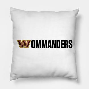 Wommanders Black Text Pillow