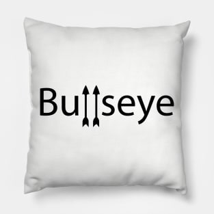 Bullseye typographic logo design Pillow