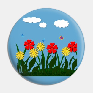 Naive nature scene Pin