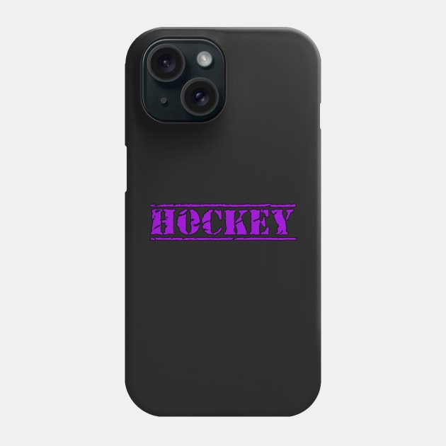 HOCKEY BOLD ENFORCER TEXT Phone Case by HOCKEYBUBBLE