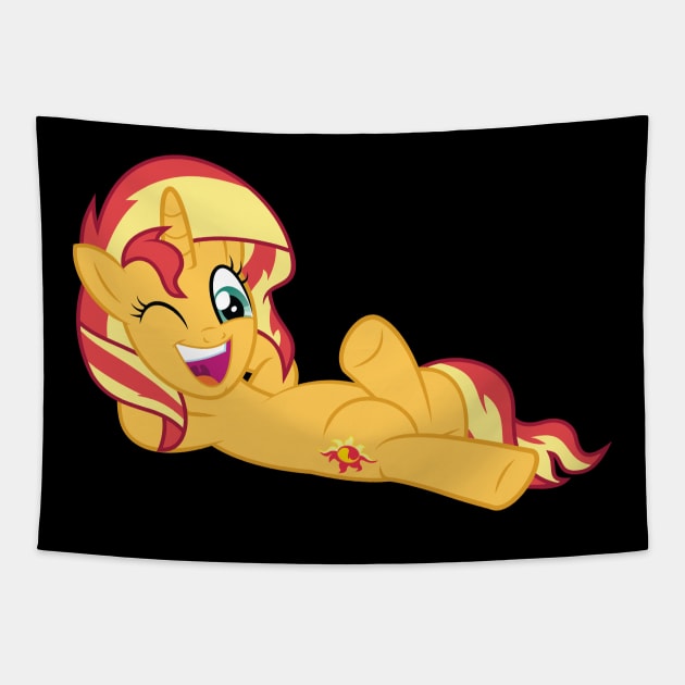 Laid-Back Sunset Shimmer Tapestry by Wissle