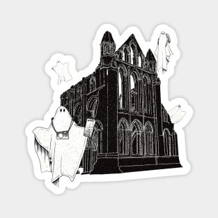 Tourist Ghosts At Whitby Abbey Magnet