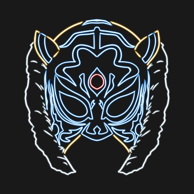 Tiger mask neon style 1 by AJSMarkout