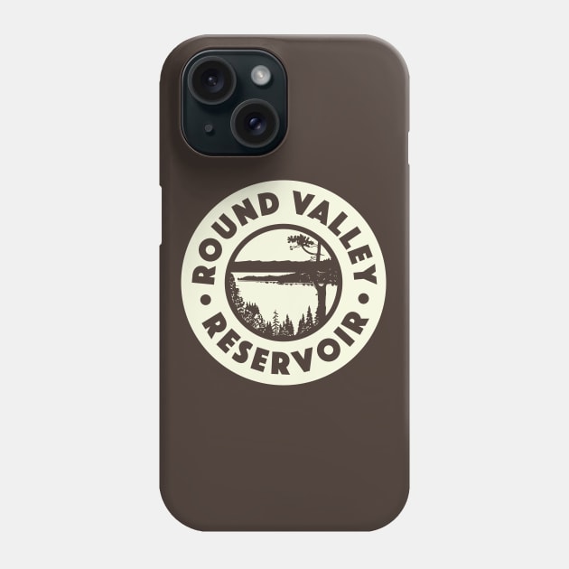 Round Valley Reservoir Vintage Circle Phone Case by DMSC