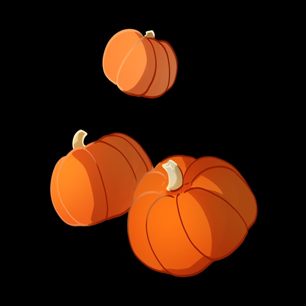 Pumpkins in Fall Autumn Holiday by Ink Raven