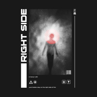 RIGHT SIDE - Aesthetic brutalist design T-Shirt