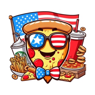 A Whimsical Tribute to American Culture in Cartoon Style T-Shirt T-Shirt