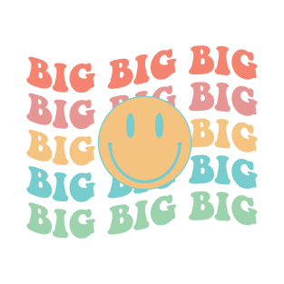 Copy of Big retro happy face, Little big reveal college sorority bid day T-Shirt