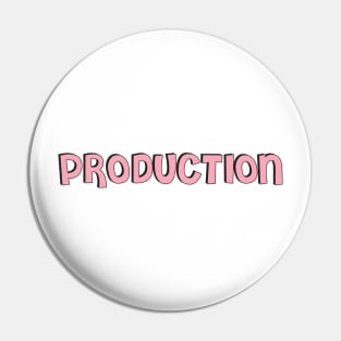 Film Crew On Set - Production - Pink - Front Pin