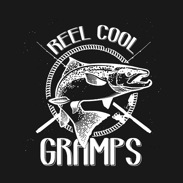 Reel Cool Grandpa TShirt Dad Grandpas Funny Fishing Gift Tee GRAMPS by OwensAdelisass