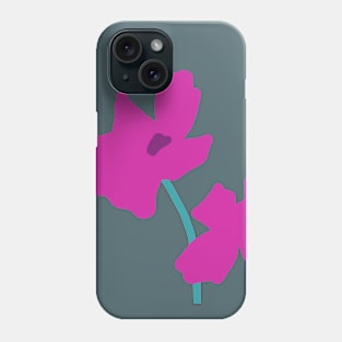 Fuchsia Ranunculus in Colorist style Phone Case