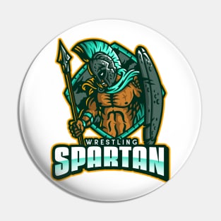 Spartan Wrestling Pin