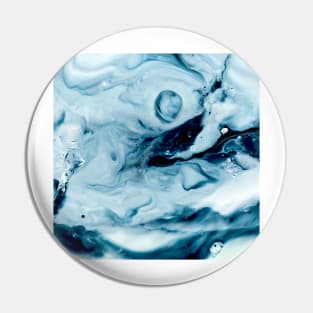 Blue Cosmic Ocean Swirl Pin