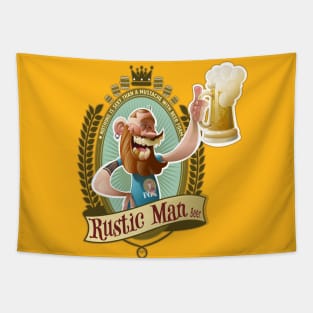 Rustic man beer Tapestry