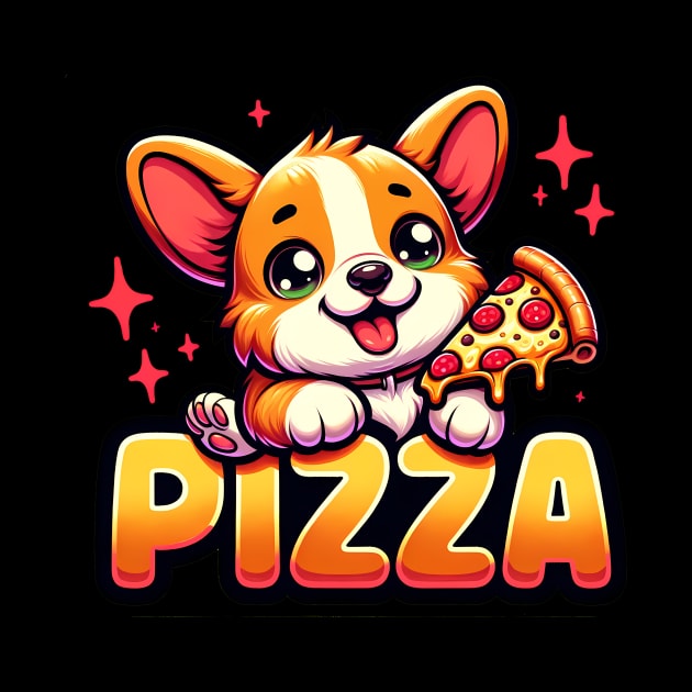 Funny Pizza Cute Corgi Dog Lover by dukito