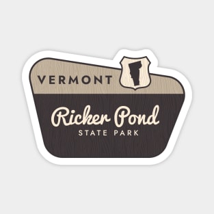 Ricker Pond State Park Vermont Welcome Sign Magnet