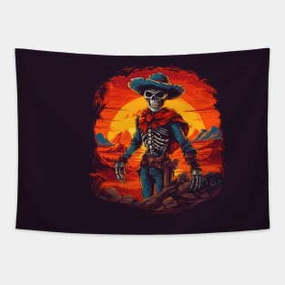 Skeleton Cowboy Tapestry