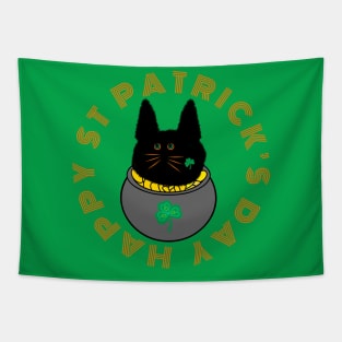 St Patrick’s Day Shamrock Cat Tapestry