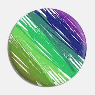 Colorful stripes - green and blue Pin