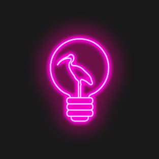 Neon Light Bulb Bin Chicken T-Shirt