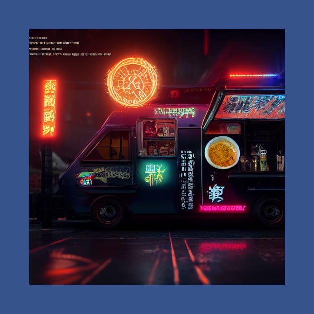 Cyberpunk Tokyo Ramen Food Truck by Grassroots Green