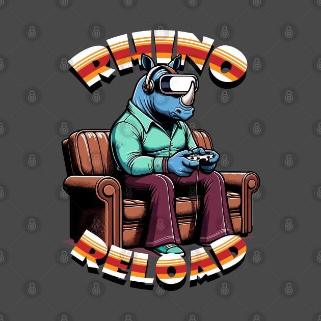 Rhino Reloaded - Vintage VR Gamer Chic by TimeWarpWildlife