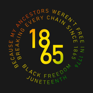 Juneteenth Text Circle Black History Juneteenth June Vintage T-Shirt