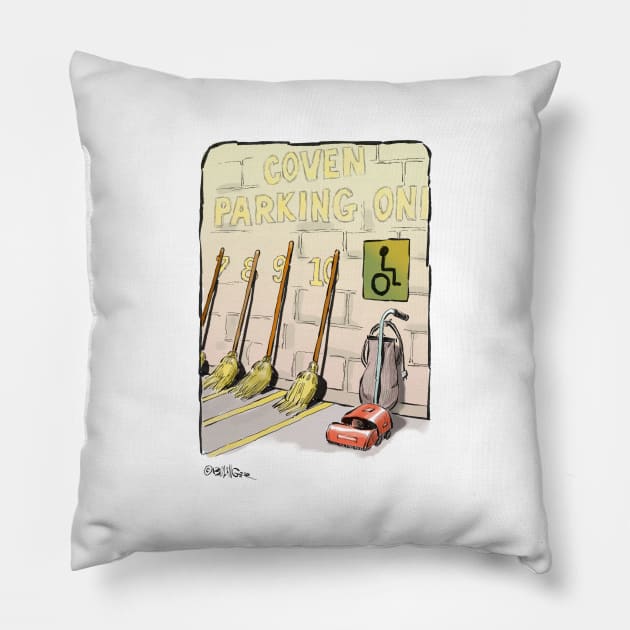 Coven parking. Pillow by Steerhead