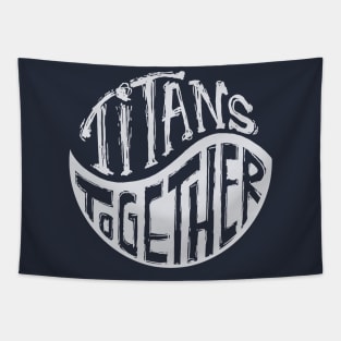 Titans Together yin yang Tapestry