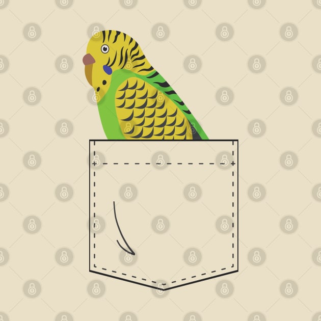 Budgie Parakeet Parrot In Your Front Pocket by Einstein Parrot