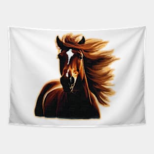 horse with fiery Mane Tapestry