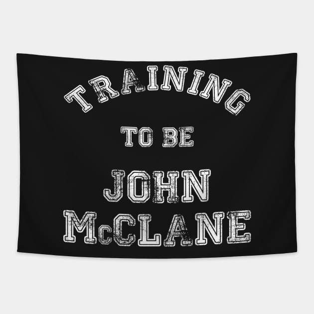 Training to be... John McClane White Tapestry by LordDanix