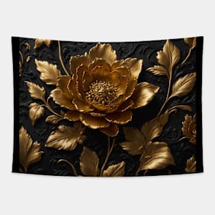 Metallic Flower Tapestry