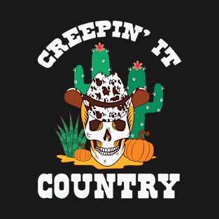 Creepin’ it Country Western Skeleton T-Shirt