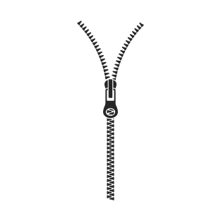 Zipper Half Open Vector Graphic T-Shirt
